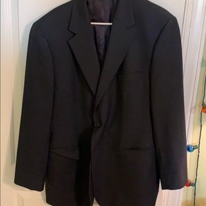 Navy pinstripe sports coat